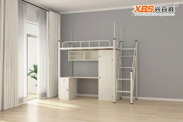 单人床公寓床XBS02,深圳兴百胜公寓床生产厂家
